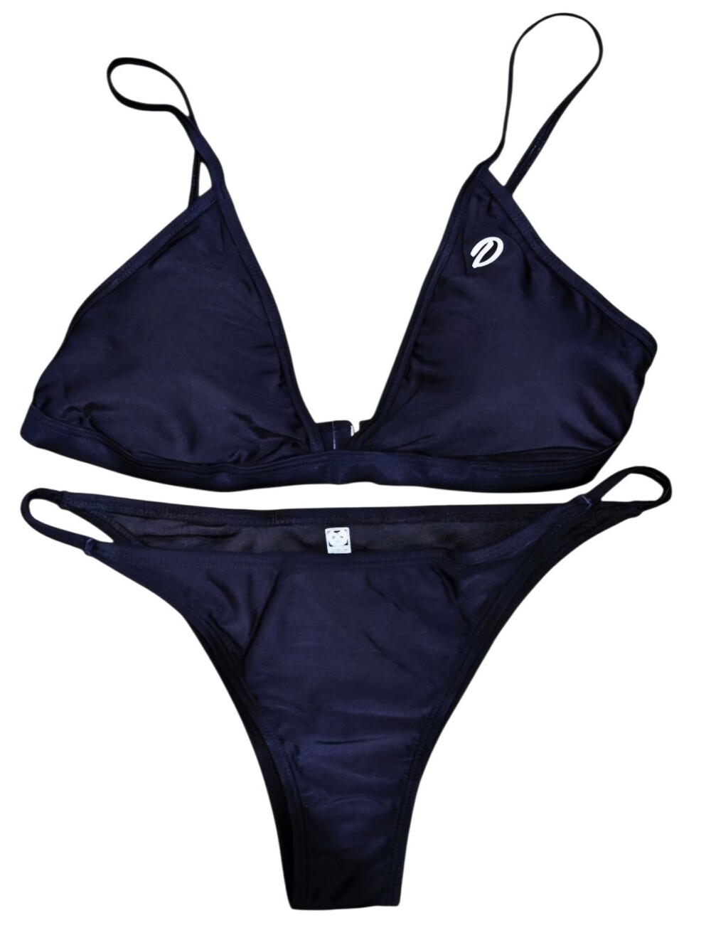Dixxon - Women's Medium Black Triangle Tanning Bikini Set - Sleek Two-Piece